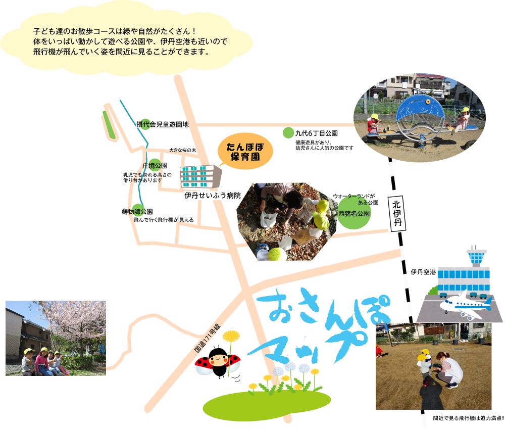 画像:園周辺のお散歩マップ